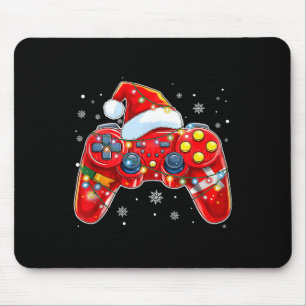 Video Game Controller Christmas Santa Hat Gamer Bo Mouse Pad
