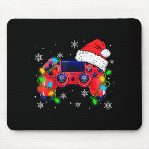 Video Game Controller Christmas Santa Hat Gamer Bo Mouse Pad