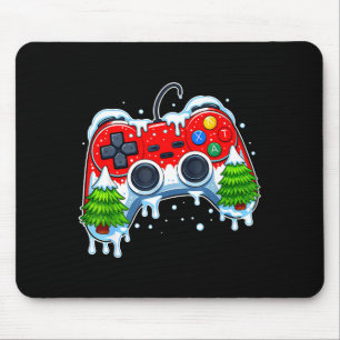 Video Game Controller Christmas Santa Hat Gamer Bo Mouse Pad