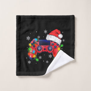 Video Game Controller Christmas Santa Hat Gamer Bo Wash Cloth
