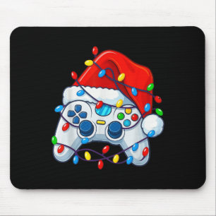 Video Game Controller Christmas Santa Hat Gamer Fu Mouse Pad