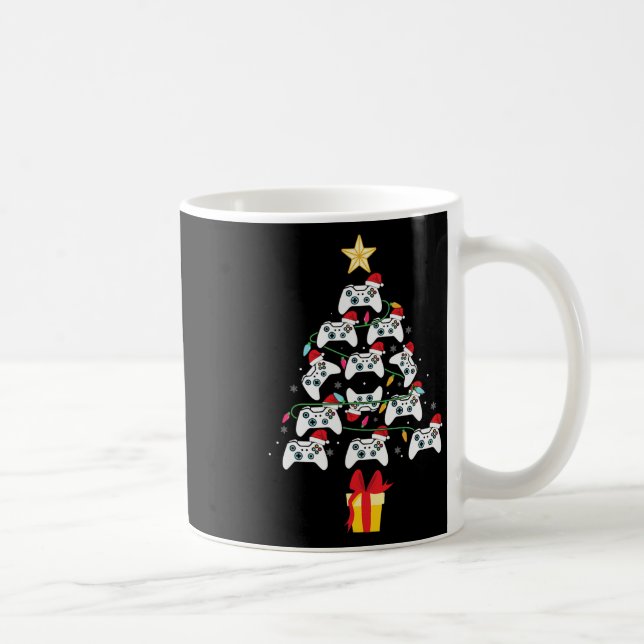 Video Game Controller Christmas Tree Xmas Boy Men  Coffee Mug (Right)