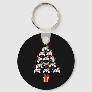Video Game Controller Christmas Tree Xmas Boy Men Key Ring