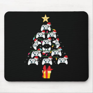 Video Game Controller Christmas Tree Xmas Boy Men Mouse Pad