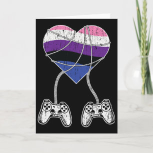 Video-game Controller Gender-fluid Pride Gaming Lg Card