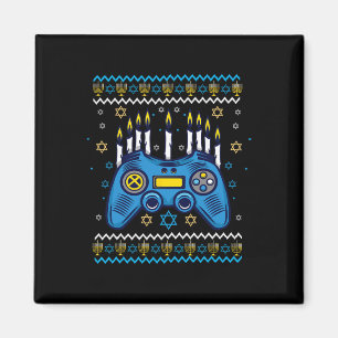 Video Game Controller Hanukkah Menorah Candles Jew Magnet
