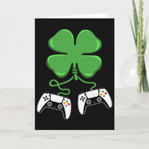 Video Game Controller Irish Gamer Boys St Patricks Card