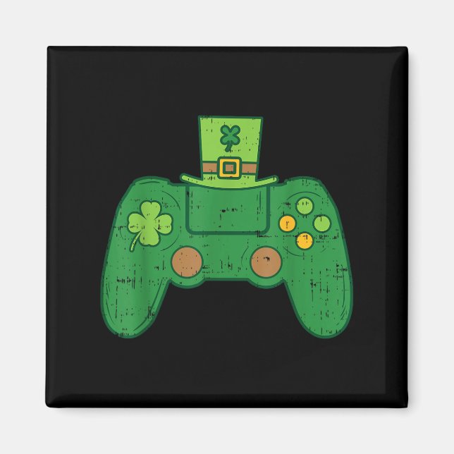 Video Game Controller Irish Gamer Boys St Patricks Magnet (Front)