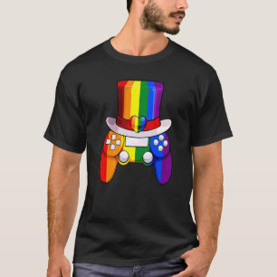 Video Game Controller Lgbt Q Cool Rainbow Flag Gay T-Shirt
