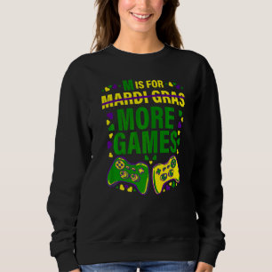 Video Game Controller Mardi Gras Costume Gamer Kid Sweatshirt
