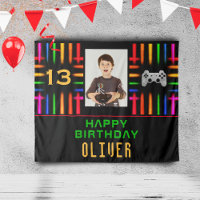 Video Game Controller Neon Photo Birthday Party