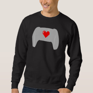 Video Game Controller Pixel Heart Gamer Valentine  Sweatshirt