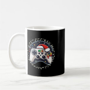 Video Game Controller Santa Hat Christmas Gaming X Coffee Mug