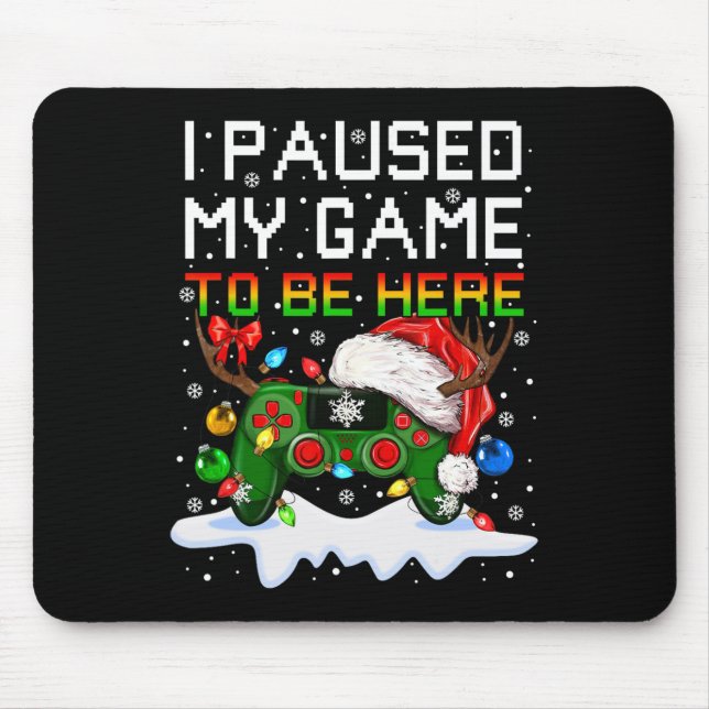 Video-game Controller Santa Hat Christmas Gaming X Mouse Pad (Front)