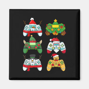 Video Game Controller Santa Hat Gamer Boys Xmas 2  Magnet