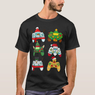 Video Game Controller Santa Hat Gamer Boys Xmas 2 T-Shirt