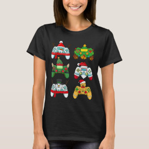 Video Game Controller Santa Hat Gamer Boys Xmas 2 T-Shirt