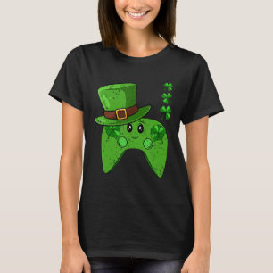 Video-Game Controller Shamrock St Patricks Day Gam T-Shirt