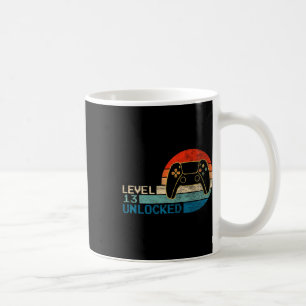 Video Game Controller Unlocked Level 13 Birthday B Coffee Mug