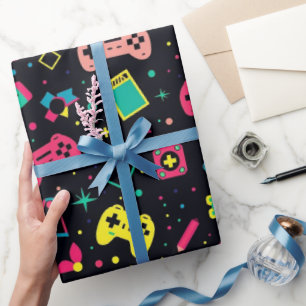 Video Game Controllers and Toys Pattern Wrapping Paper