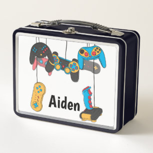Video Game Controllers  Metal Lunch Box
