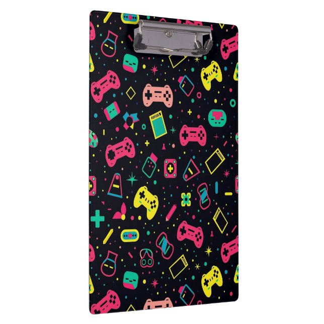 Video Game Controllers Pattern  Clipboard (Right)