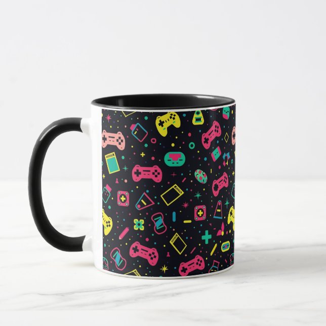 Video Game Controllers Pattern  Mug (Left)