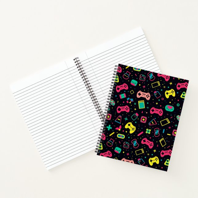 Video Game Controllers Pattern  Notebook (Inside)