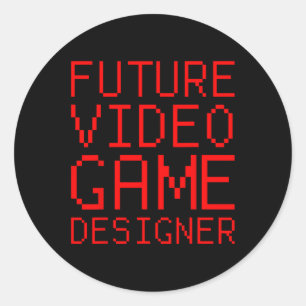Video Game Designer Kid's Classic Round Sticker