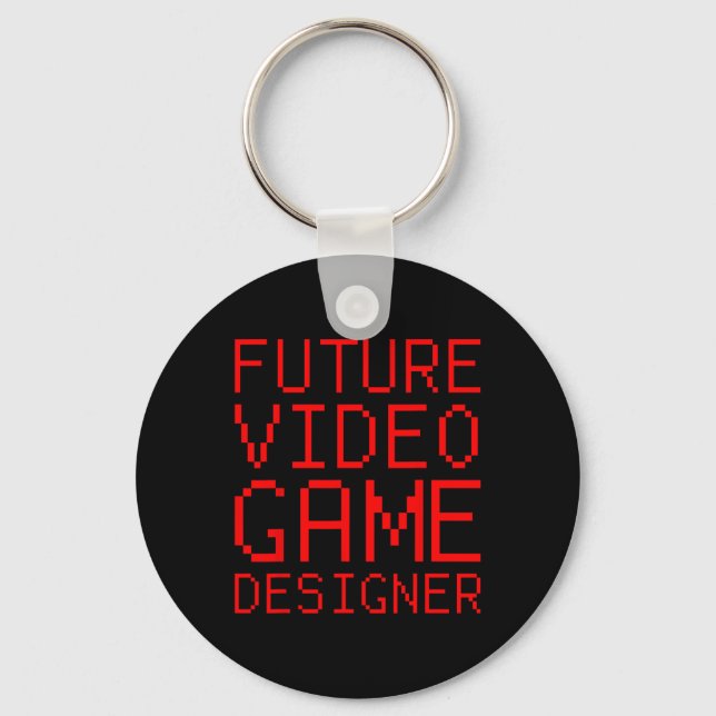Video Game Designer Kid's  Key Ring (Front)