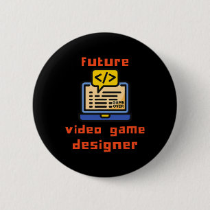 Video Game Designer Programmer Coder 6 Cm Round Badge