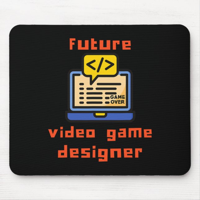 Video Game Designer Programmer Coder  Mouse Pad (Front)