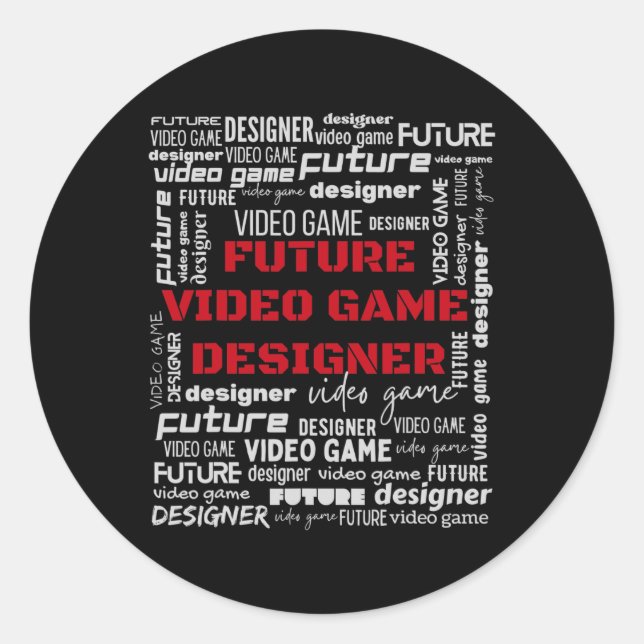 Video Game Developer Future Video Game Designer  Classic Round Sticker (Front)
