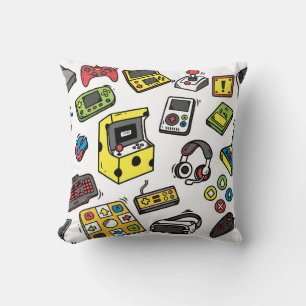 Video game, doodle set cushion