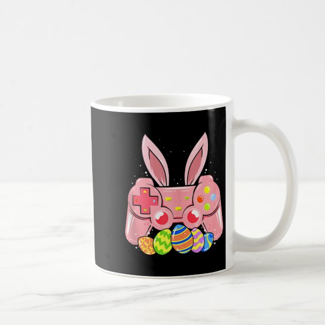Video Game Easter Bunny Gaming Controller Gamer Bo Coffee Mug (Right)