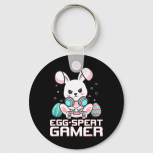 Video Game Easter Bunny Gaming Controller Gamer Bo Key Ring