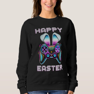 Video Game Easter Bunny Gaming Controller Gamer Bo Sweatshirt