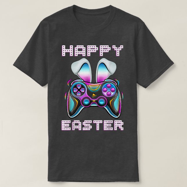 Video Game Easter Bunny Gaming Controller Gamer Bo T-Shirt (Design Front)
