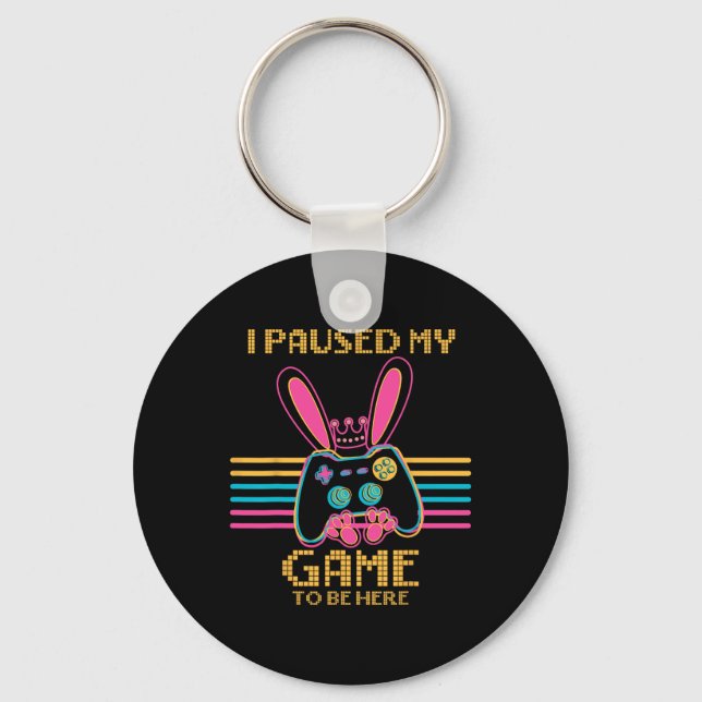 Video Game Easter Bunny Gaming Controller Gamer Gi Key Ring (Front)