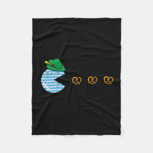 Video Game Eating Pretzels Gamer Boys Kids Men Fleece Blanket
