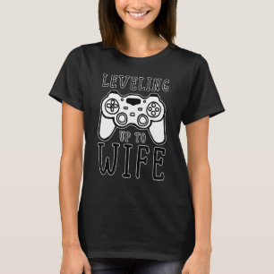 Video Game Engagement Levelling Up To Wife Bride T-Shirt