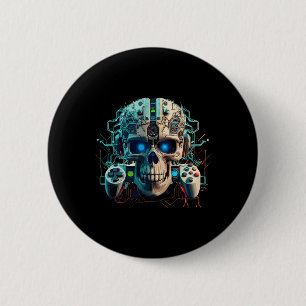 Video Game Gamer Amorphous Creature Skull Gaming C 6 Cm Round Badge