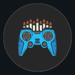 Video Game Gamer Hanukkah Chanukah Men Boy Youth K Classic Round Sticker<br><div class="desc">Video Game Gamer Hanukkah Chanukah Men Boy Youth Kids 1</div>