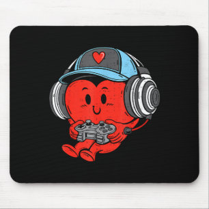 Video Game Gamer Heart Valentines Day Gaming Boys Mouse Pad
