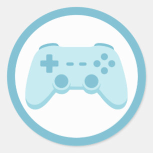 Video Game Gamer Party Gaming Controller Classic Round Sticker