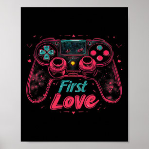 Video Game Gamer - Valentine's Day Funny Love Hear Poster