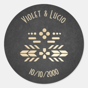 Video Game Geek Black Wedding Classic Round Sticker