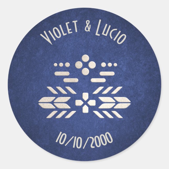 Video Game Geek Blue Wedding Classic Round Sticker (Front)