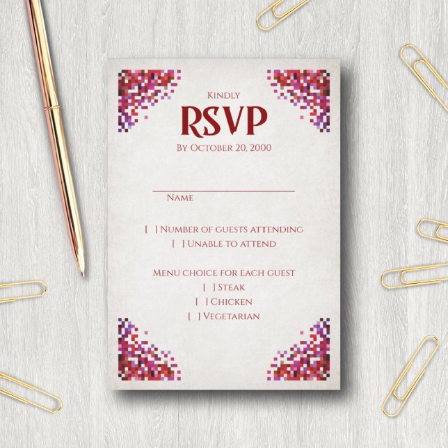 Video Game Geek Wedding RSVP Card (Creator Uploaded)