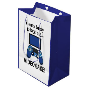Video Game I am Busy Playing Video Game  Medium Gift Bag